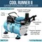Deluxe Dual-Action Trigger Style Gravity Airbush with Cool Runner II Dual Fan Air Compressor System and Hose